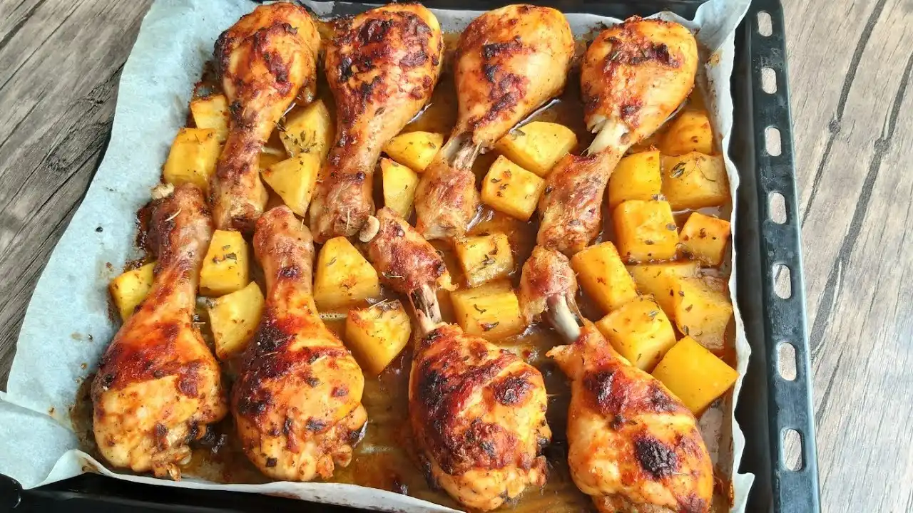 Fırında Kızarmış Tavuk But